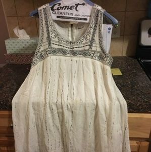 Ivory beaded sexy dress w a small cut out on back